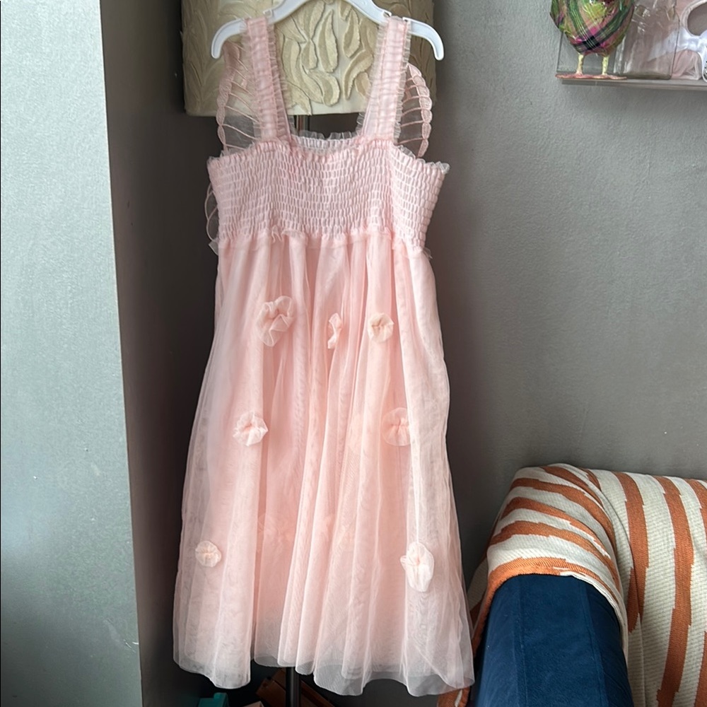 Amazon Pink Embellished fairy tulle dress